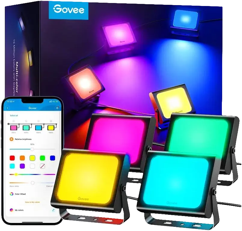 Govee LED Smart Flood Lights 4Pack   for sale in Egypt from Games2Egypt