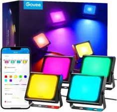 Govee LED Smart Flood Lights 4Pack  -  for sale in Egypt from Games2Egypt