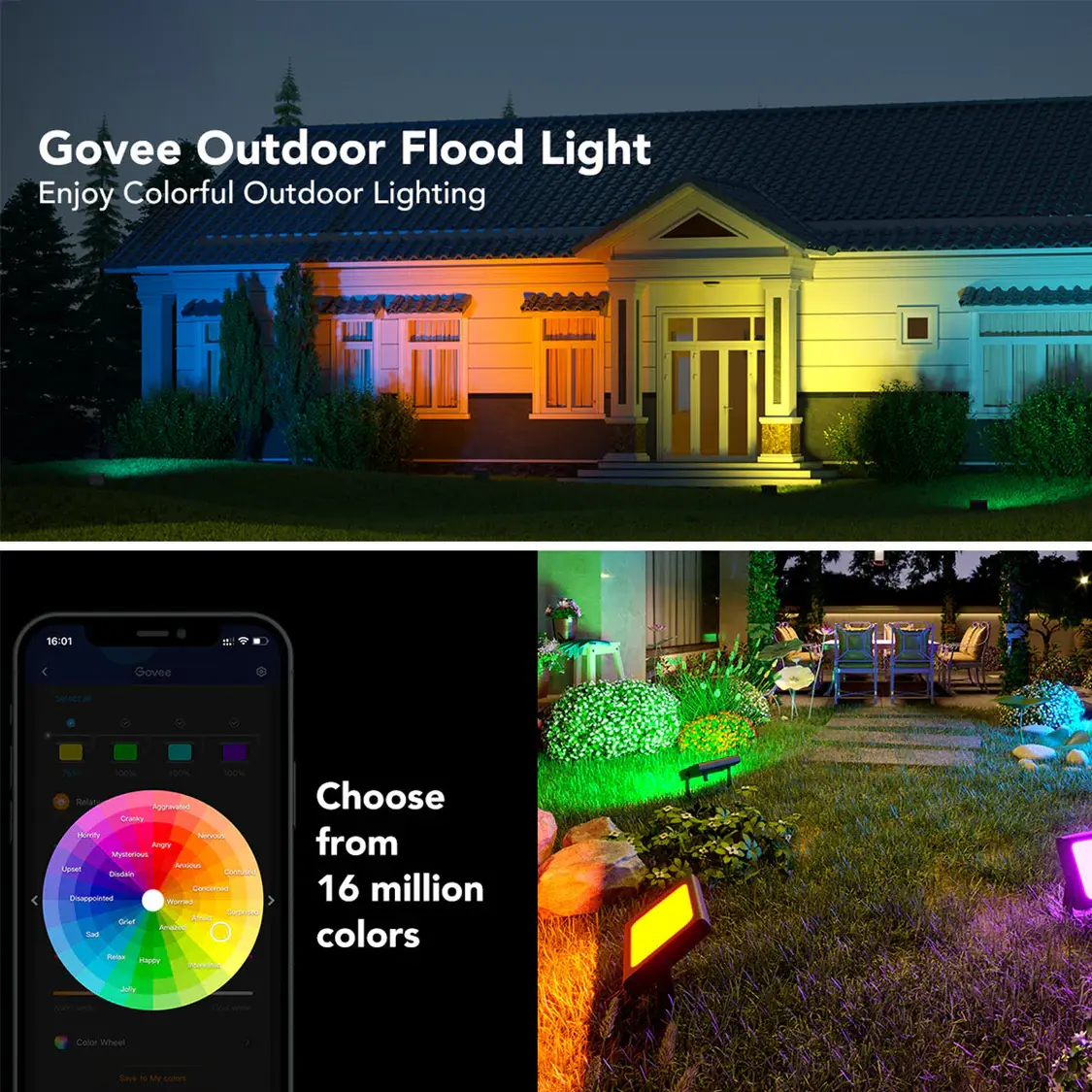 Govee LED Smart Flood Lights 4Pack   for sale in Egypt from Games2Egypt