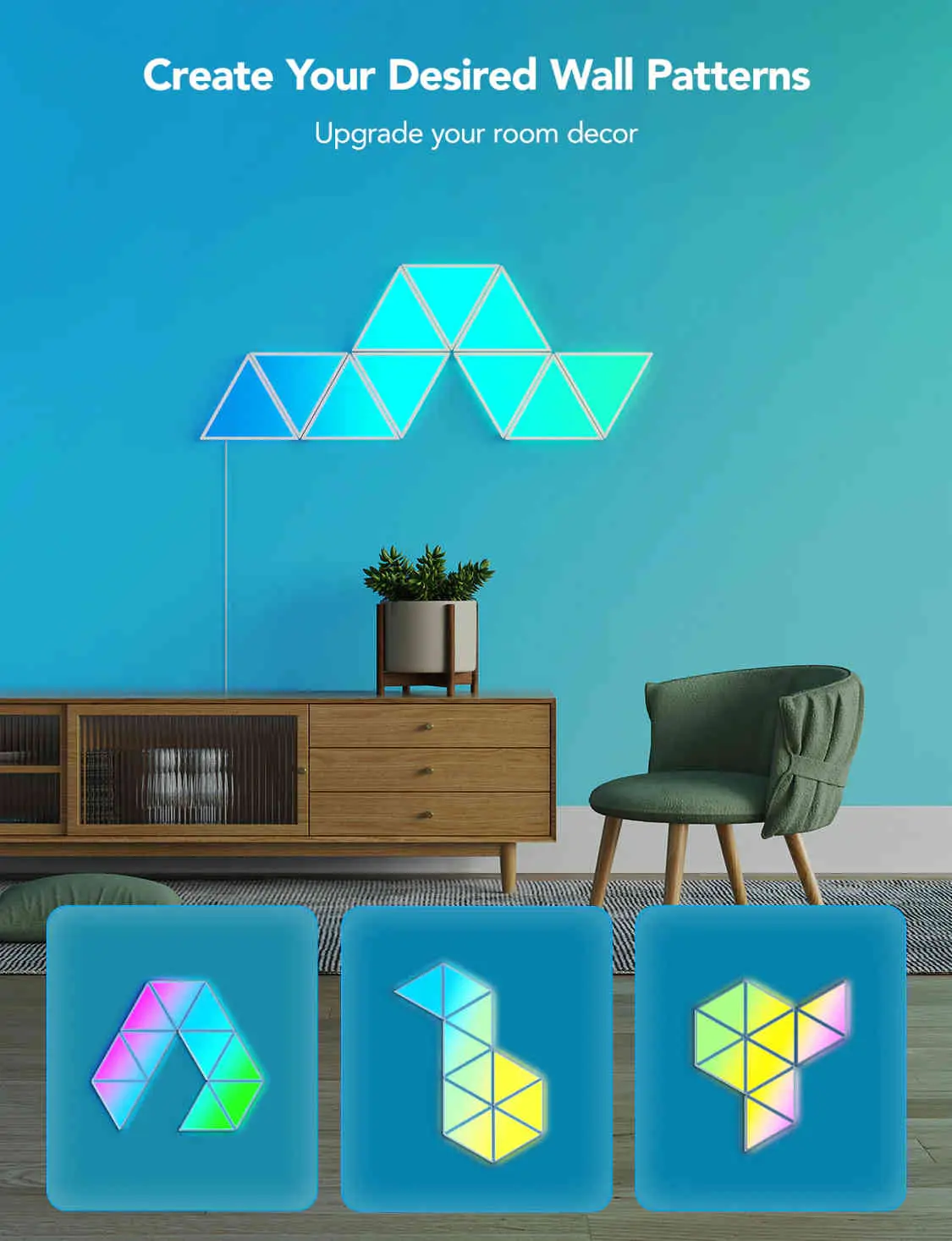 Govee H6067 Glide Triangle Light Panels - 10PCS   for sale in Egypt from Games2Egypt