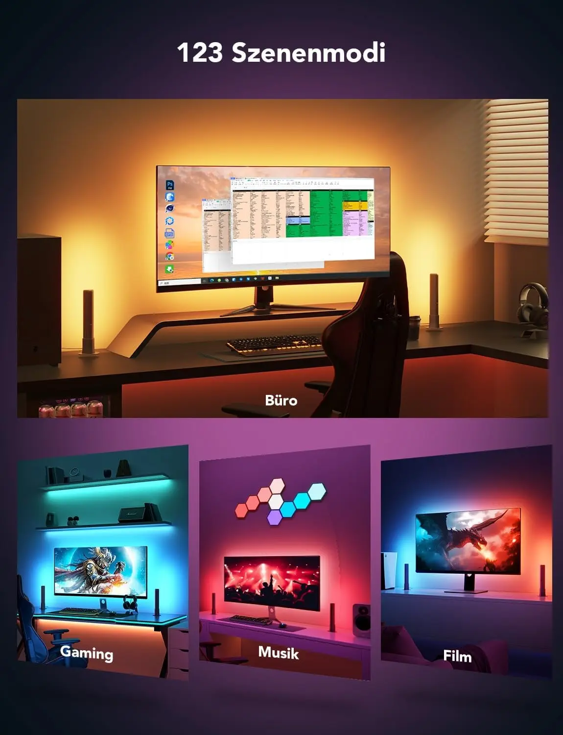 Govee H6608 PC monitor back Light & Light Bar - 27-34 inches  for sale in Egypt from Games2Egypt
