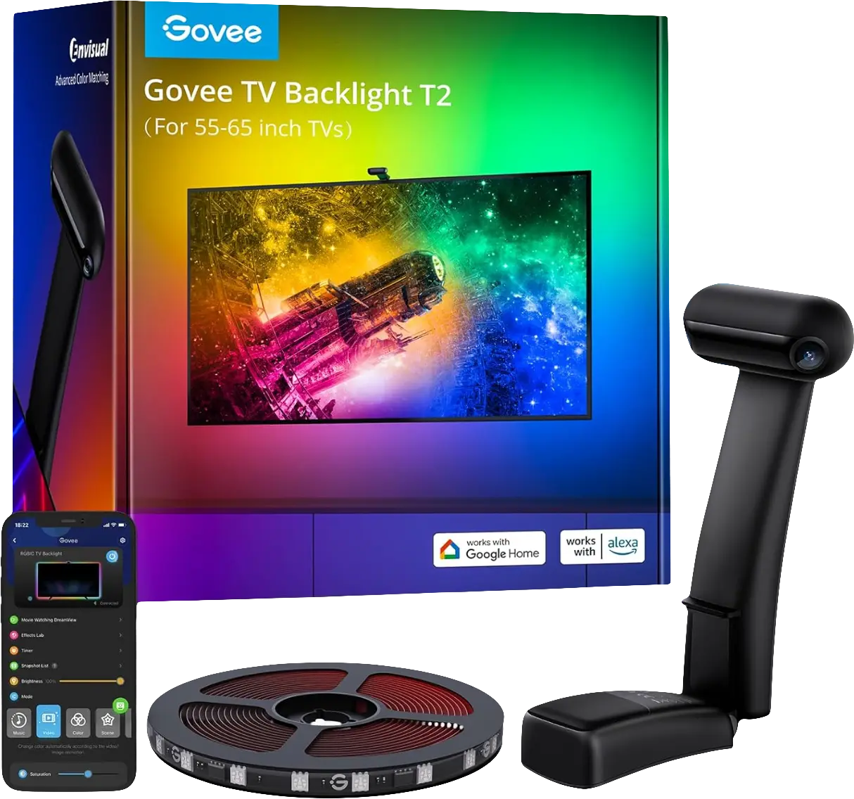 Govee H605C212 Envisual TV Backlight T2 with Dual Cameras - 75:85 inch  for sale in Egypt from Games2Egypt