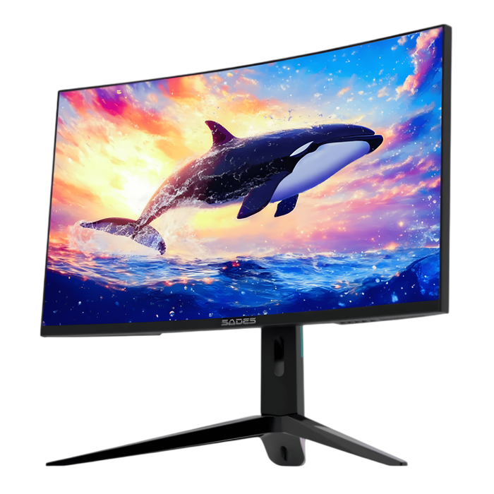 سادس KL-Whale SA-C01Q27B شاشة ألعاب منحنية 27 بوصة QHD 180Hz - أسود  للبيع في مصر من خلال Games2Egypt
