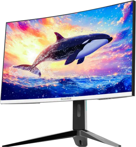 Sades KL-Whale SA-C01Q27W, QHD 180Hz Curved Gaming Monitor - White  for sale in Egypt from Games2Egypt