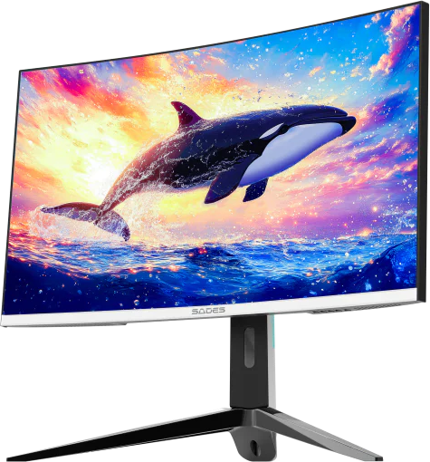 سادس KL-Whale SA-C01Q27W شاشة ألعاب منحنية 27 بوصة QHD 180Hz - ابيض  للبيع في مصر من خلال Games2Egypt