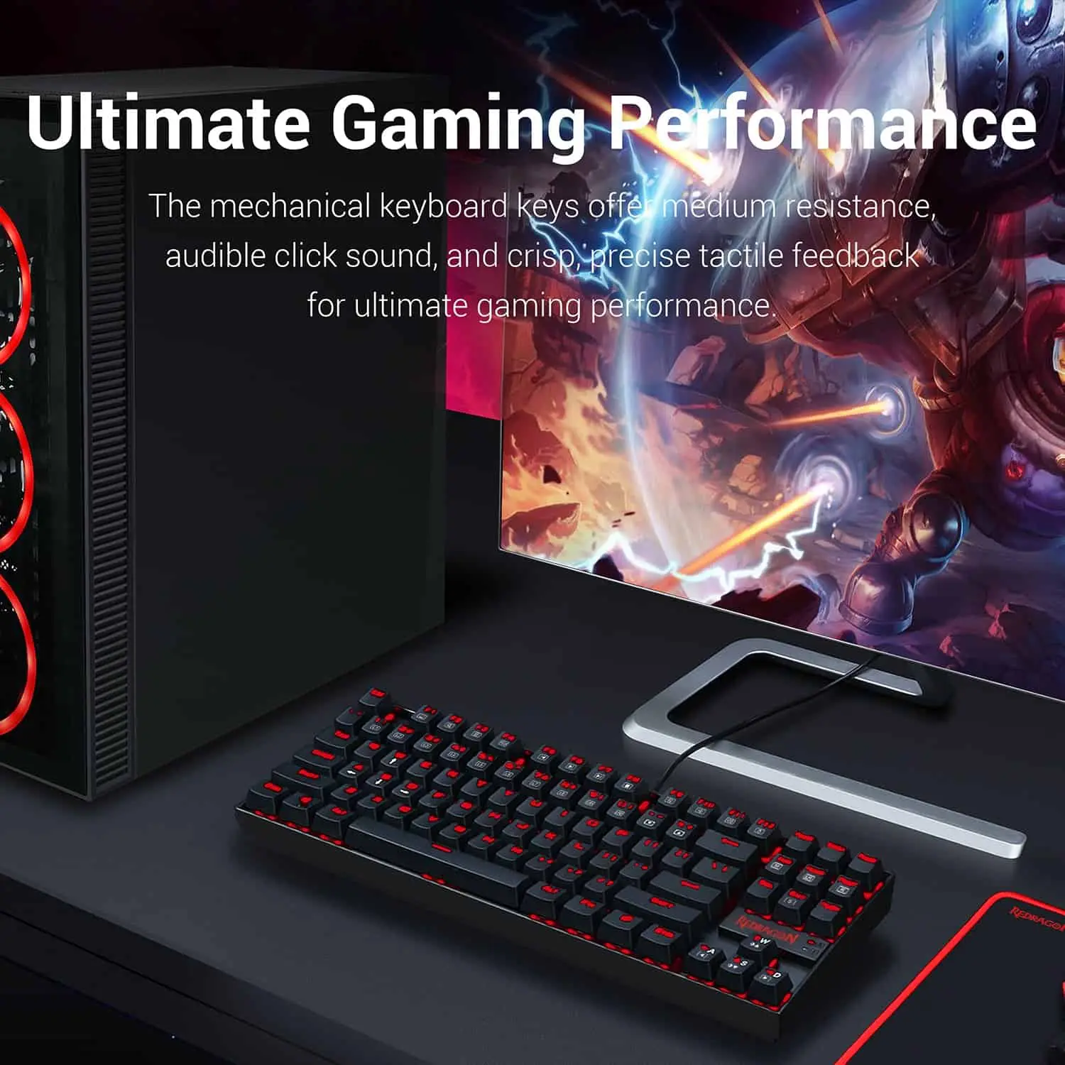 Redragon K552 Kumara Mechanical Gaming Keyboard - Red Switches  for sale in Egypt from Games2Egypt