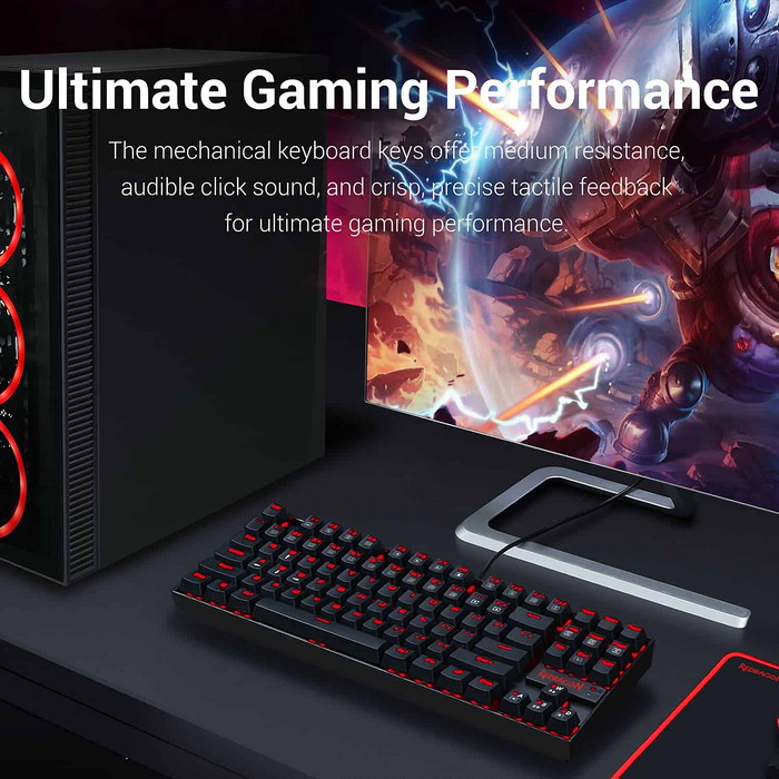 Redragon K552 Kumara Mechanical Gaming Keyboard - Red Switches  for sale in Egypt from Games2Egypt