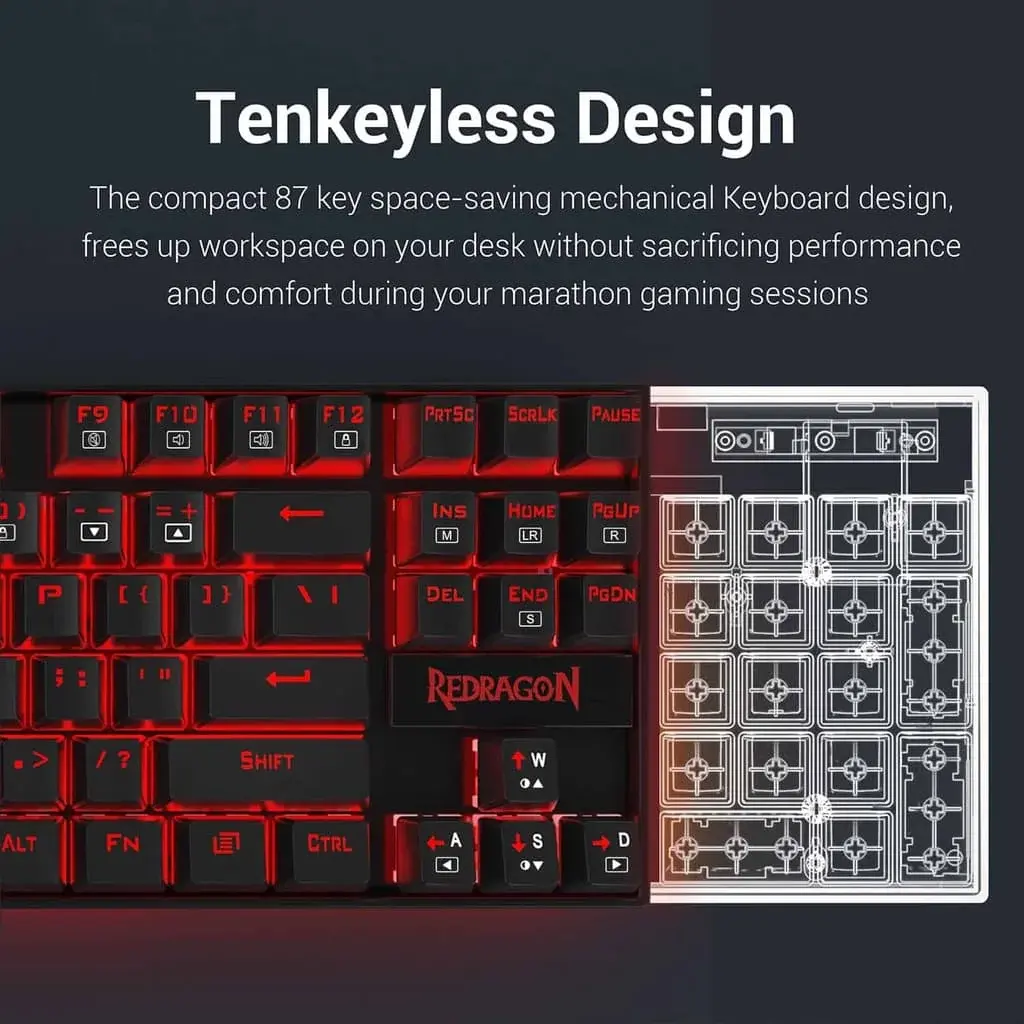 Redragon K552 Kumara Mechanical Gaming Keyboard - Red Switches  for sale in Egypt from Games2Egypt