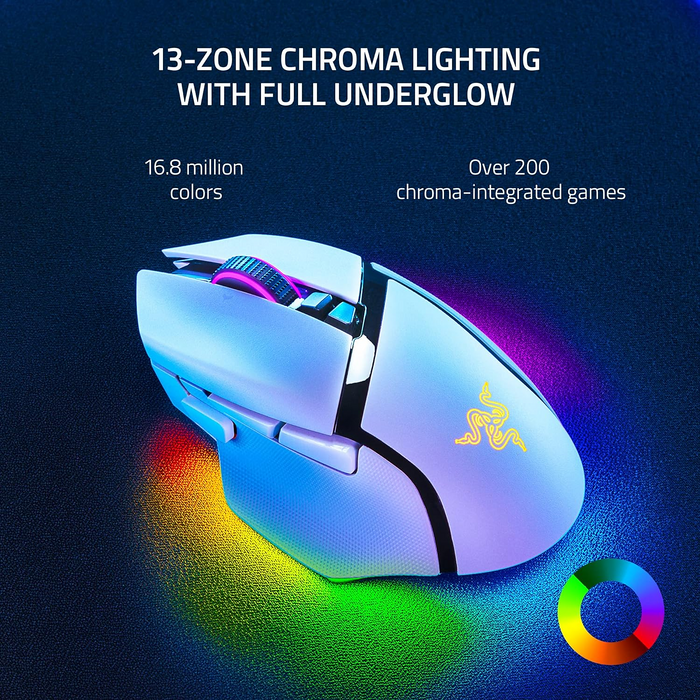 Razer Basilisk V3 Pro RGB wireless Gaming Mouse - White  for sale in Egypt from Games2Egypt