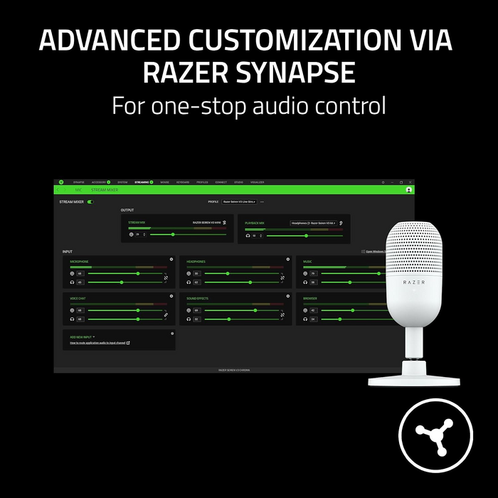 Razer Seiren V3 Mini Microphone - White  for sale in Egypt from Games2Egypt