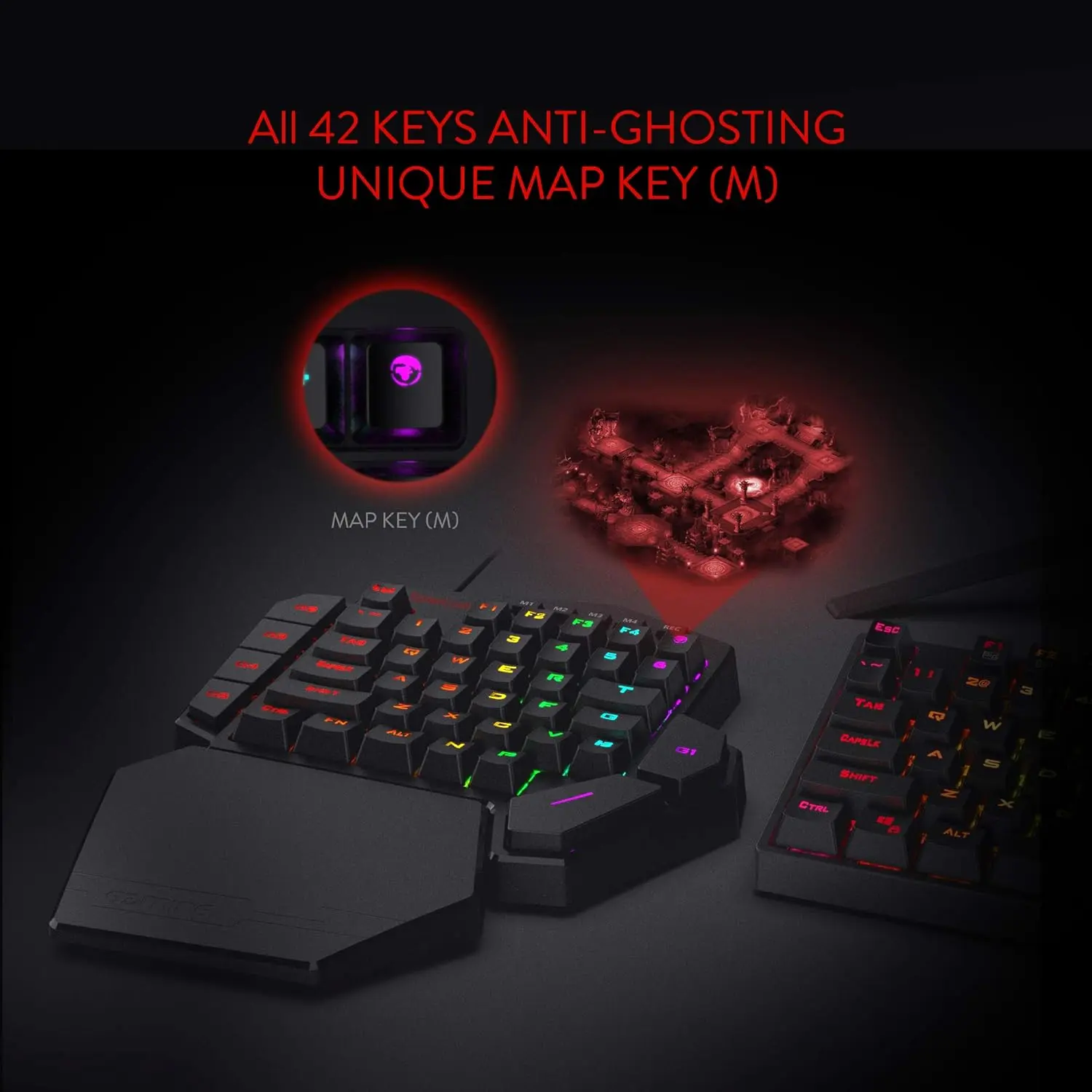 Redragon K585 DITI One-Handed  Mechanical Gaming Wired Keyboard  for sale in Egypt from Games2Egypt