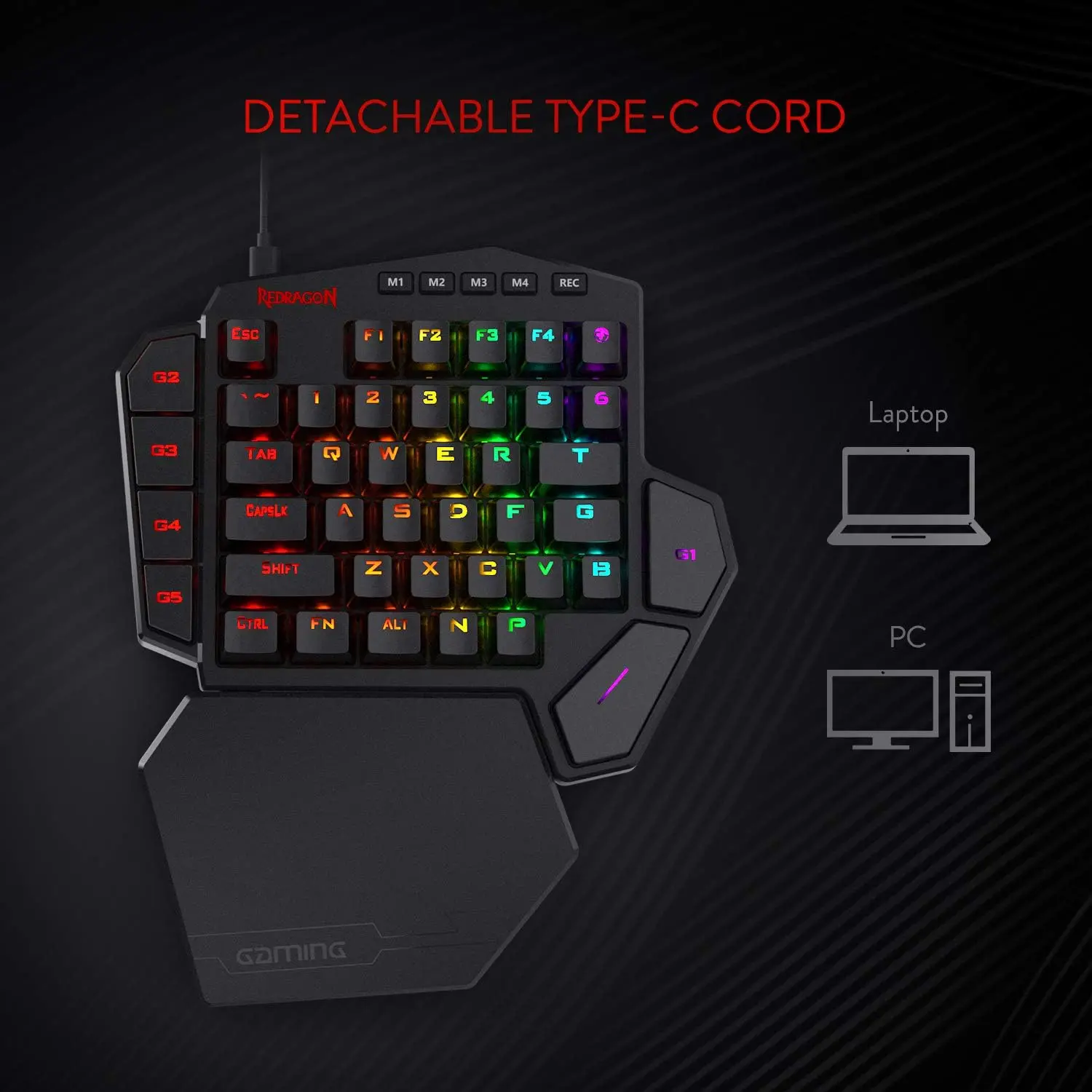 Redragon K585 DITI One-Handed  Mechanical Gaming Wired Keyboard  for sale in Egypt from Games2Egypt