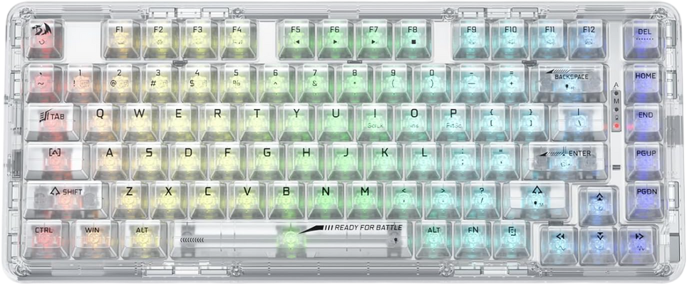 Redragon K649CT PRO ELF Crystal 75% Wireless RGB Mechanical Gaming Keyboard