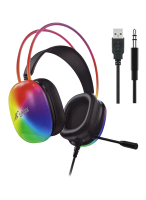 Spark H105 Wired RGB Comfortable Gaming Headset - Black