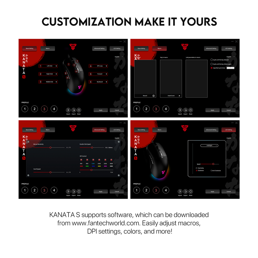 Fantech KANATA S VX9S Wired RGB Gaming Mouse - Black – image 6