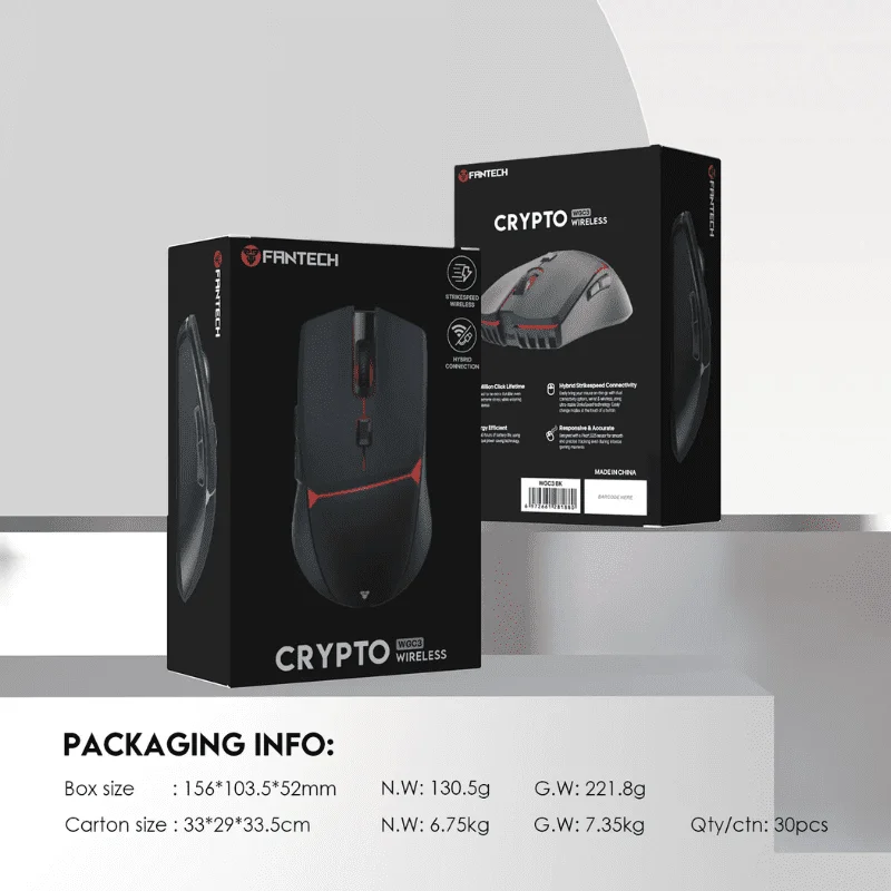 Fantech CRYPTO WGC3 Wireless Gaming Mouse - Black – image 5