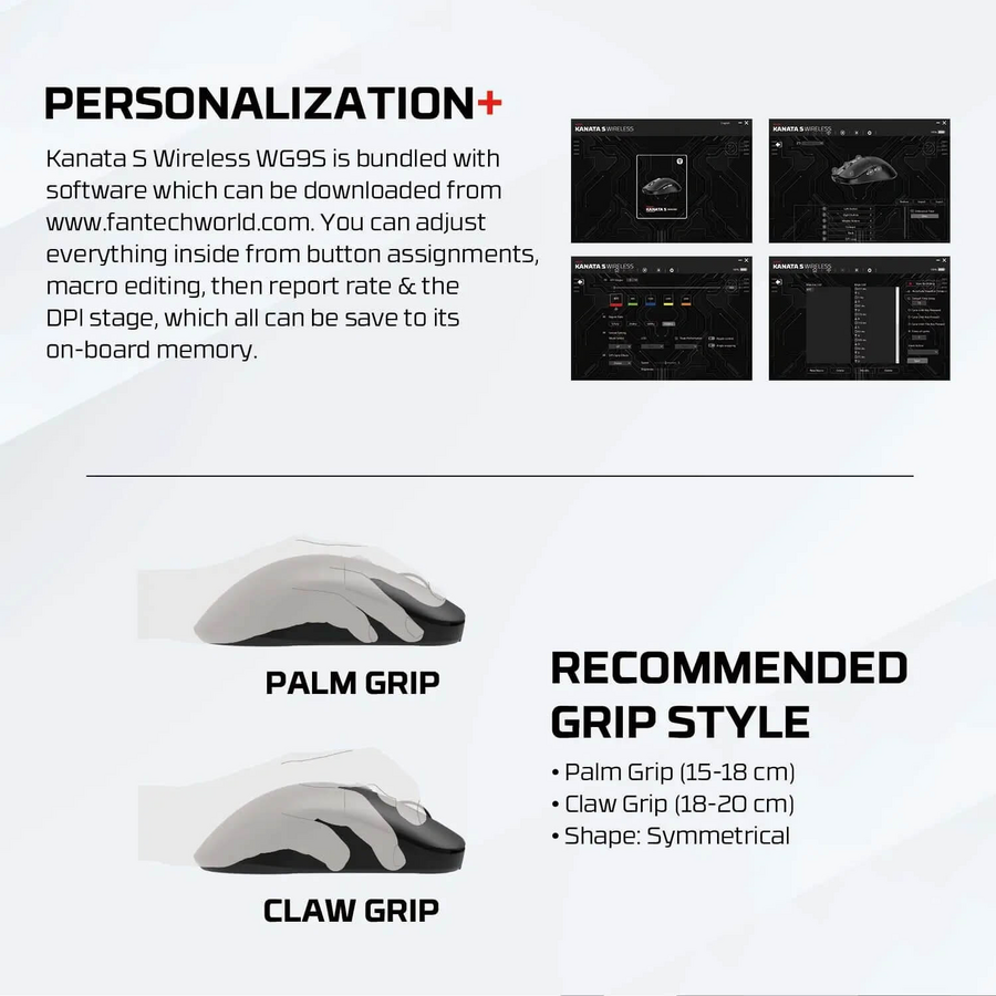 Fantech KANATA S WG9S Wireless Gaming Mouse - Black – image 7