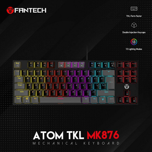 كيبورد جيمنج سلكية ميكانيكية ATOM87 MK876v2 من فانتيك أسود سويتش أزرق  للبيع في مصر من خلال Games2Egypt