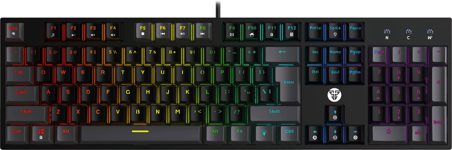 Fantech ATOM104 MK886V2 Wired Mechanical Gaming Keyboard Black - Red Switch  -  for sale in Egypt from Games2Egypt