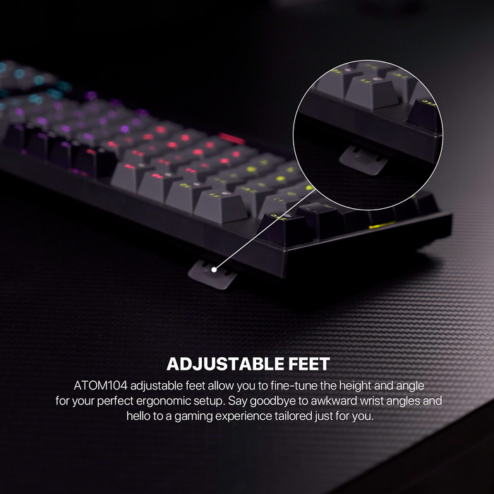 Fantech ATOM104 MK886V2 Wired Mechanical Gaming Keyboard Grey - Red Switch   for sale in Egypt from Games2Egypt