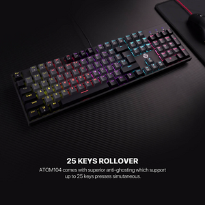 Fantech ATOM104 MK886V2 Wired Mechanical Gaming Keyboard Grey - Red Switch   for sale in Egypt from Games2Egypt