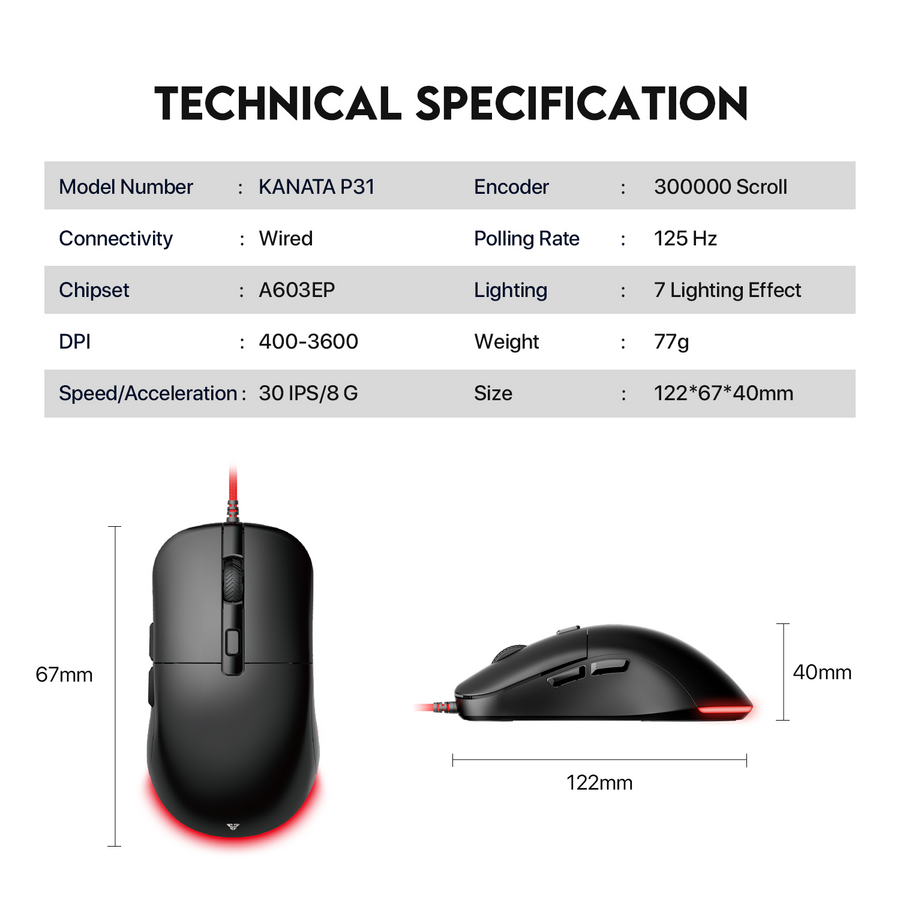 Fantech P31 Combo Hero 3×1 Gaming Keyboard and Mouse with Mousepad	 – image 10