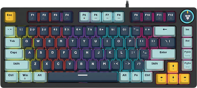 Fantech ATOM81 MK875V2 Wired Mechanical Gaming Keyboard Navy Red Switch