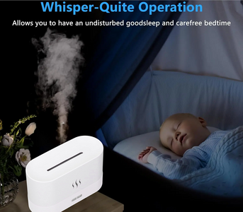 Humidifier and Diffuser ultrasonic dimmable Mini 180ml - White  for sale in Egypt from Games2Egypt