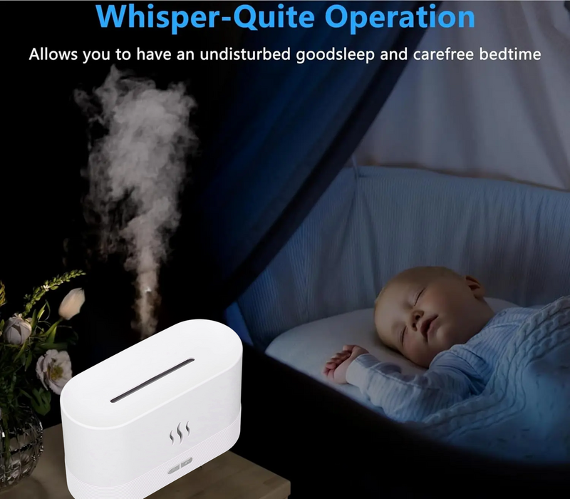 Humidifier and Diffuser ultrasonic dimmable Mini 180ml - White  for sale in Egypt from Games2Egypt