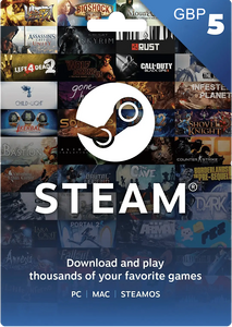 Steam Wallet Gift Card United Kingdom 5 GBP UK