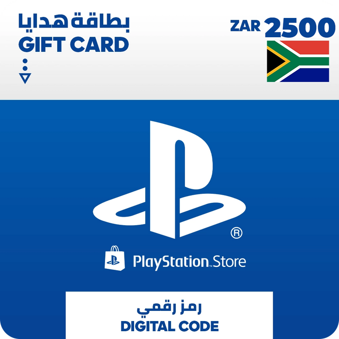 بطاقة شحن بلايستيشن ستور 2500 راند (جنوب أفريقيا)  للبيع في مصر من خلال Games2Egypt