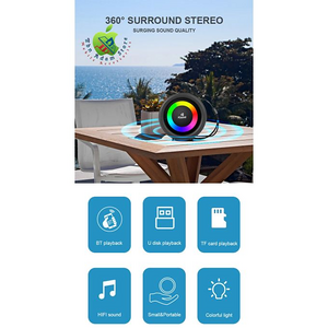 Kisonli S16 Mini Portable 360° RGB Stereo Speaker   for sale in Egypt from Games2Egypt