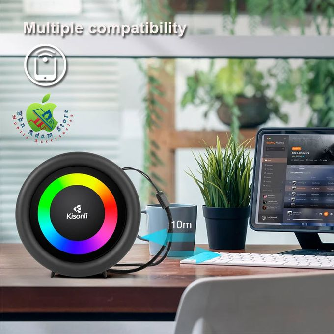 Kisonli S16 Mini Portable 360° RGB Stereo Speaker   for sale in Egypt from Games2Egypt