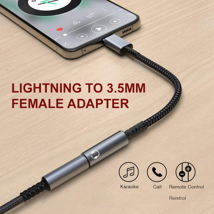 محول LDNIO LS-Y80i من Lightning إلى مقبس صوت 3.5 مم - اسود  للبيع في مصر من خلال Games2Egypt