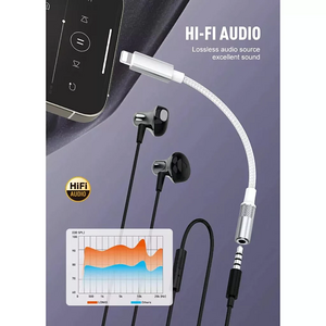 LDNIO LS-Y80i Lightning TO 3.5MM Audio Jack Adapter - white  for sale in Egypt from Games2Egypt