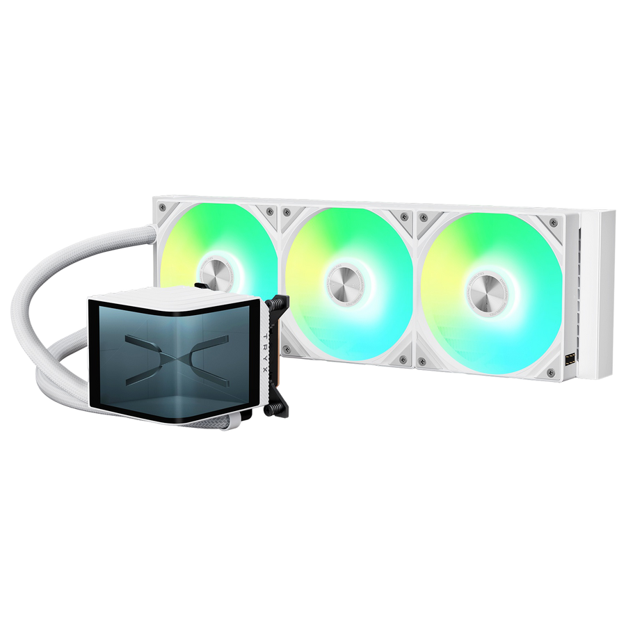TRYX Panorama L-shaped AMOLED Screen Liquid Cooler ARGB 360 - White – image 2