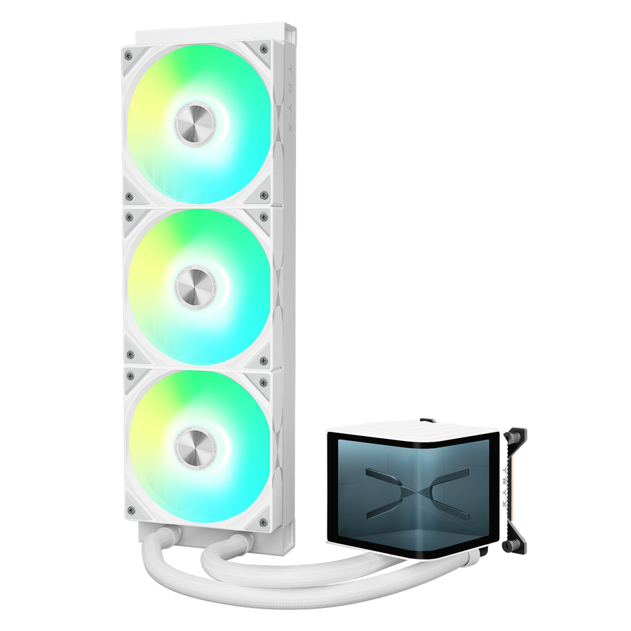 TRYX Panorama L-shaped AMOLED Screen Liquid Cooler ARGB 360 - White