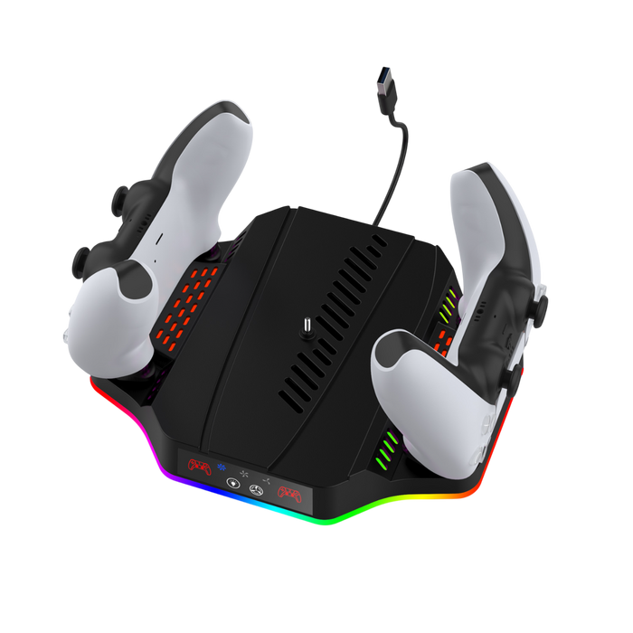 حامل تبريد وشحن RGB من دوبي TP5-3583 لجهاز بلايستيشن 5 سليم / برو  للبيع في مصر من خلال Games2Egypt