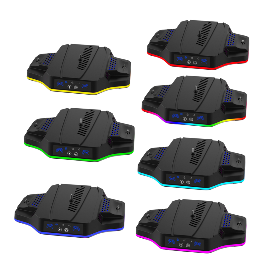 حامل تبريد وشحن RGB من دوبي TP5-3583 لجهاز بلايستيشن 5 سليم / برو – صورة 5