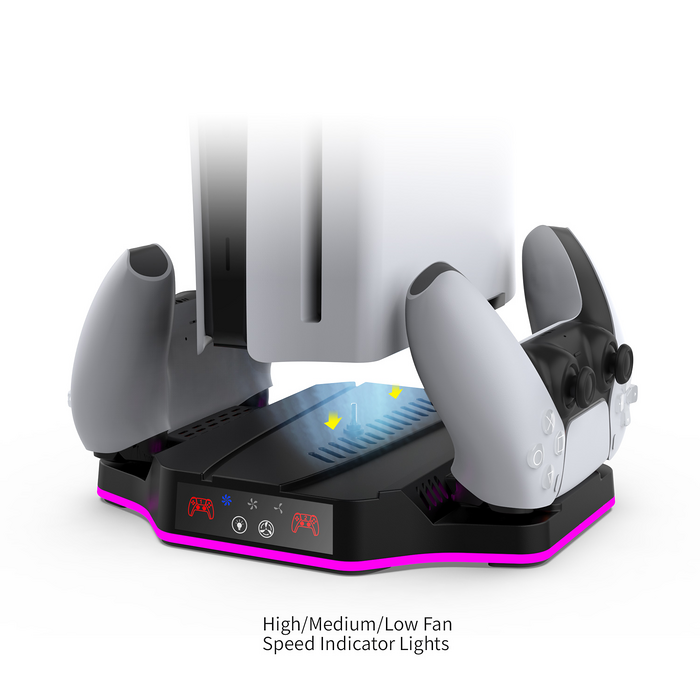 حامل تبريد وشحن RGB من دوبي TP5-3583 لجهاز بلايستيشن 5 سليم / برو  للبيع في مصر من خلال Games2Egypt