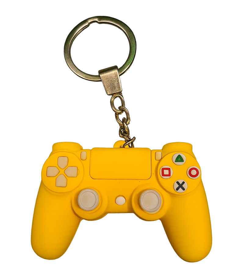 DualShock Controller PS4 Yellow  - Keychain Medal	