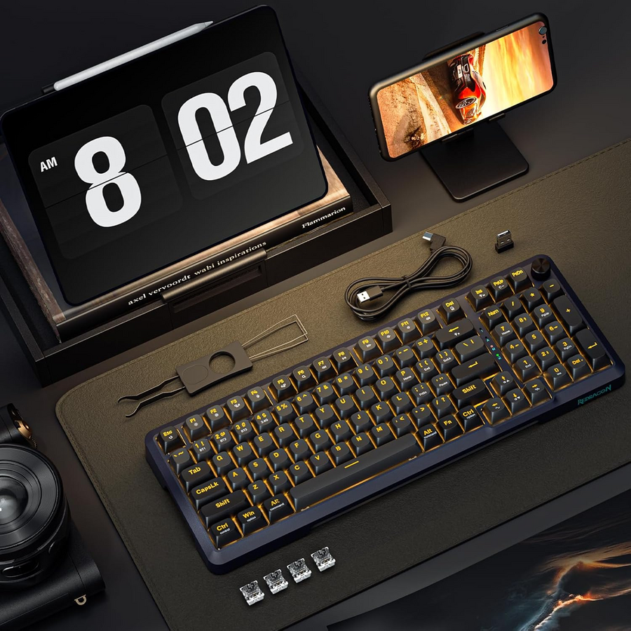 Redragon K688 Tri-Mode Wireless with Knob Mechanical Gaming Keyboard – image 8