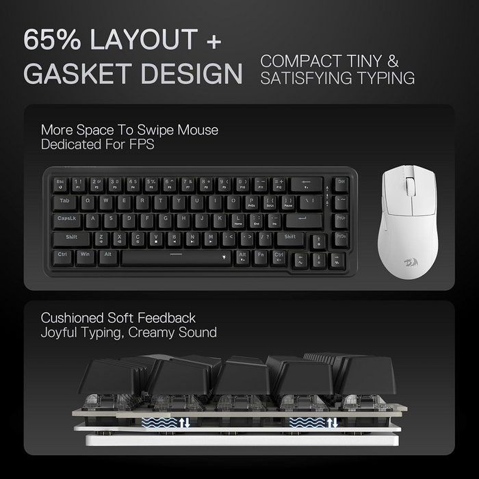 كيبورد جيمنج K709-RGB نوفا من ريدراجون ميكانيكية سلكية 60% أر جي بي  للبيع في مصر من خلال Games2Egypt