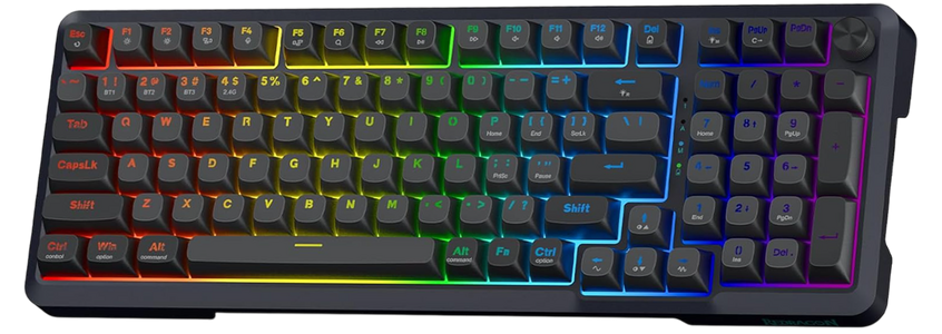 Redragon K688 Tri-Mode Wireless with Knob Mechanical Gaming Keyboard