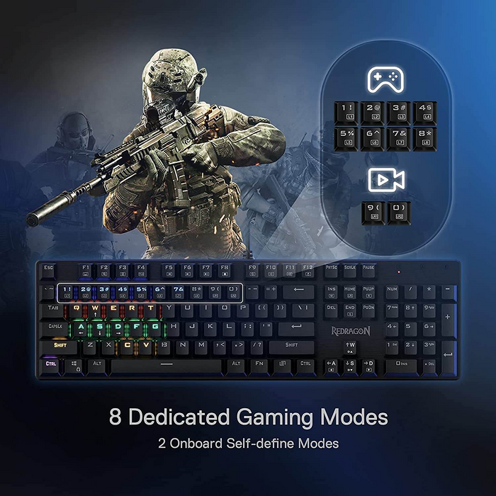 ريدراجون K608 Valheim لوحة مفاتيح بإضاءة Rainbow – مفاتيح حمراء  للبيع في مصر من خلال Games2Egypt