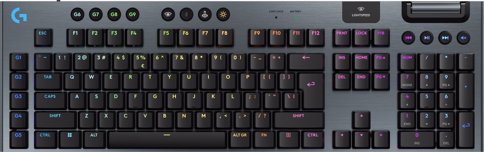 Logitech G915 X Lightspeed Low-Profile Wireless Gaming Keyboard - Black - Open Sealed