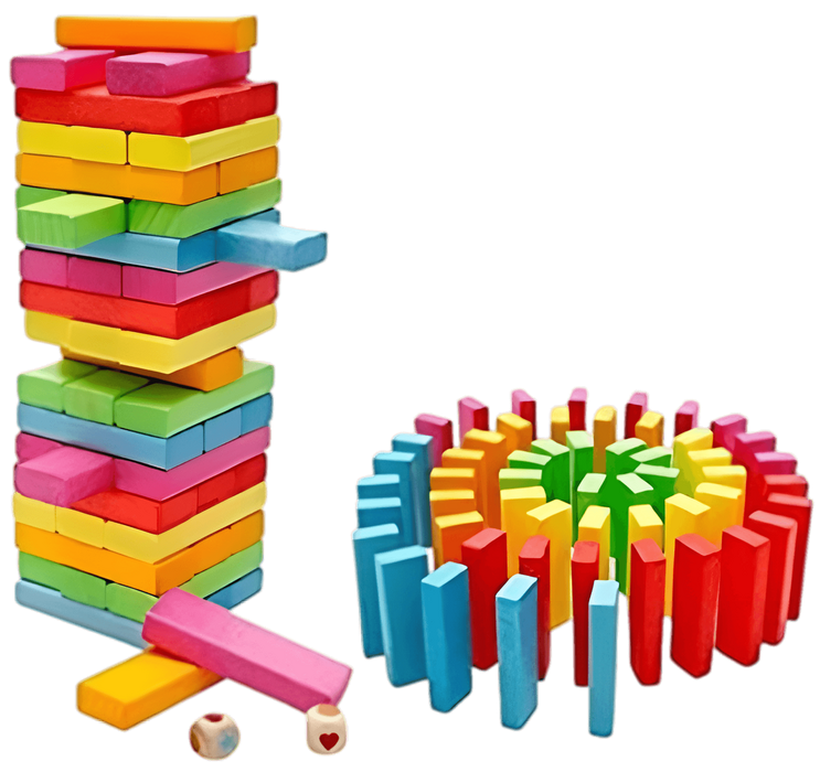 Jenga Tower Challenge Wooden Colored Blocks Toy 48 pcs  for sale in Egypt from Games2Egypt