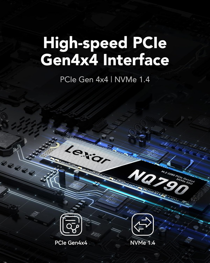 ليكسار NQ790 جين 4 NVMe M.2 1 تيرابايت + مشتت حراري لبلايستيشن 5 – صورة 4