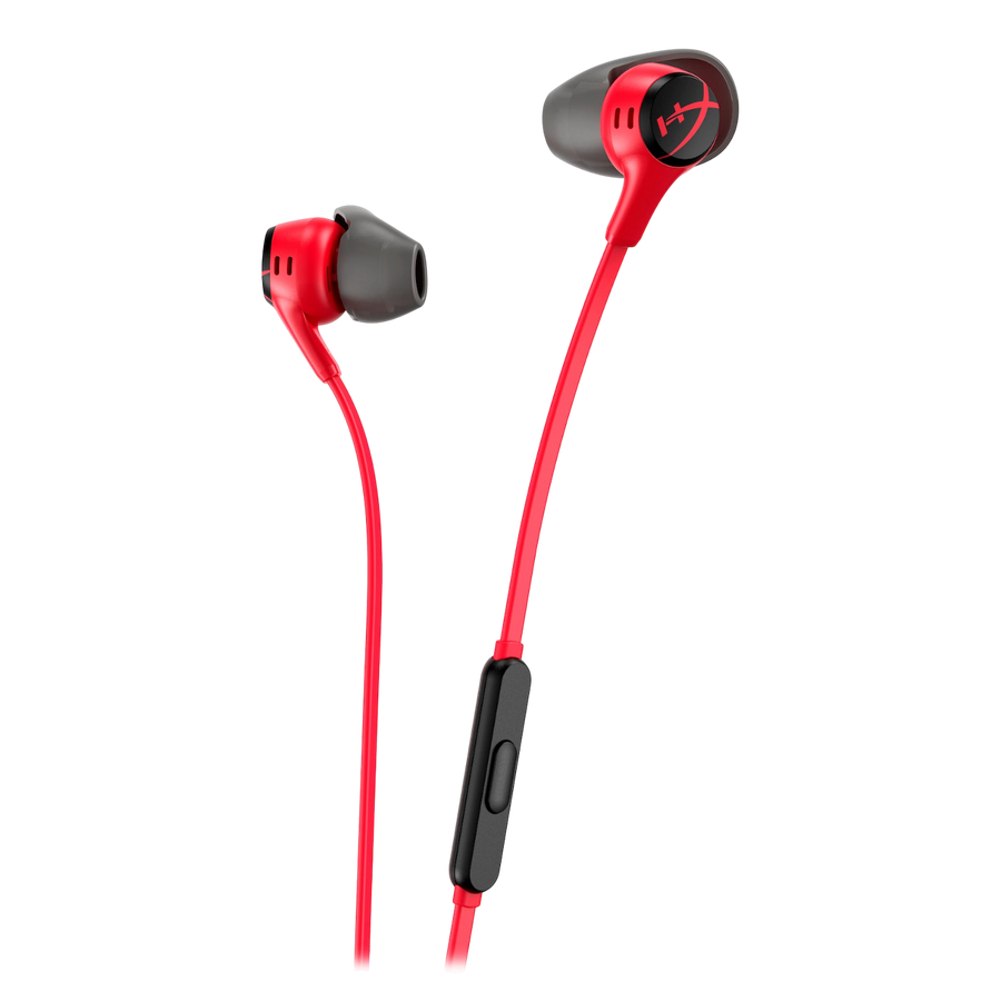 HyperX Cloud Earbuds II -Wired Gaming Earbuds - Red