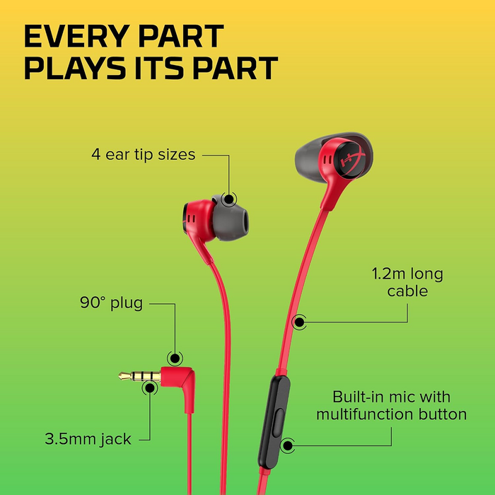 HyperX Cloud Earbuds II -Wired Gaming Earbuds - Red  for sale in Egypt from Games2Egypt